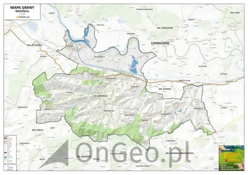 Mapa gminy Brzeźnica